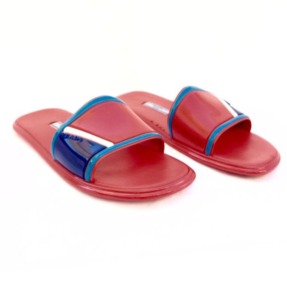 PRADA Forma Flat Slide Sandal Sz. 7 - Picture 3 of 9